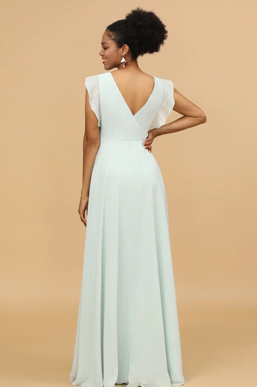 Homrain Chiffon V-Neck Bridesmaid Dress | Wedding Guest Dresses