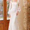 Homrain Mermaid Long Sleeves Wedding Dress | Beach Wedding Dresses