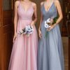 Homrain A Line Spaghetti Straps Bridesmaid Dress | Wedding Guest Dresses