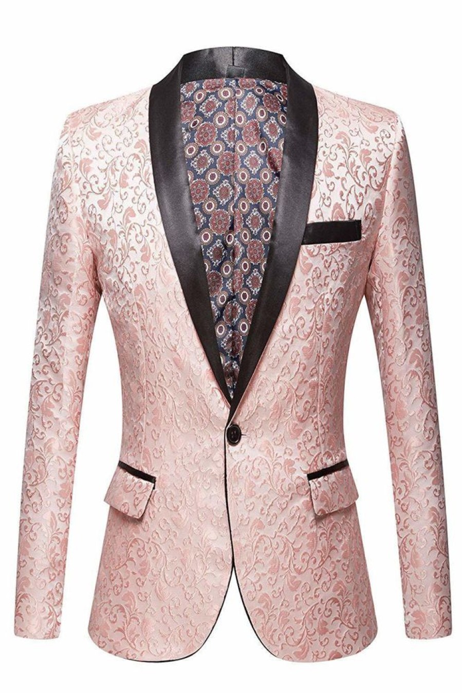 Homrain Shawl Lapel Jacquard Men'S Blazer | Men Blazers