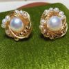 Homrain Natural Pearls Metal Earrings | Earrings