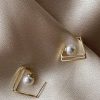 Homrain Simple And Versatile Pearl Earrings | Earrings