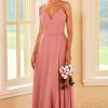 Homrain Blush Long Boho Bridesmaid Dress | Boho Bridesmaid Dresses