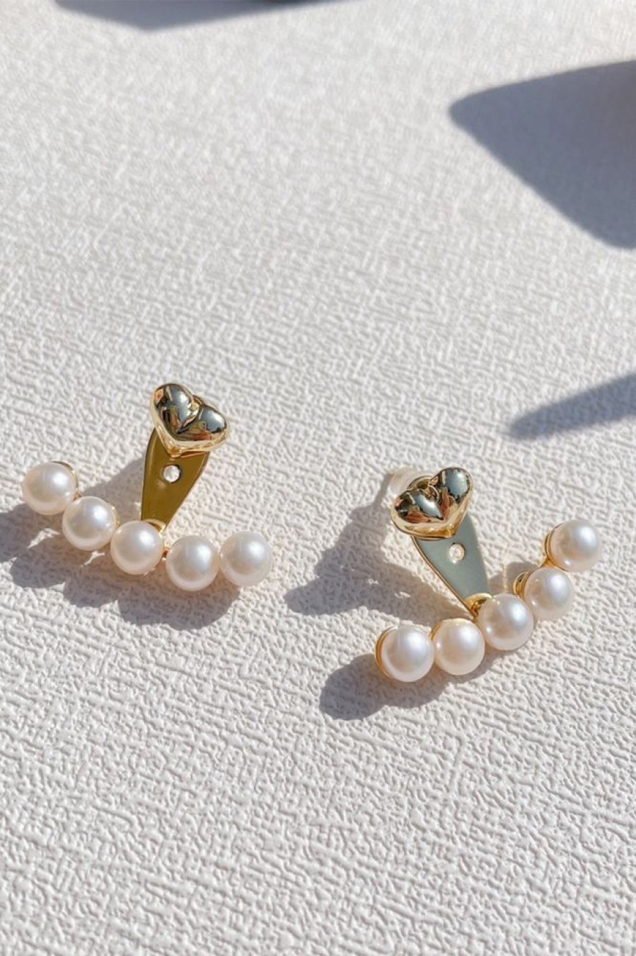 Homrain Natural Freshwater Pearls Heart Earings | Bridal Accessories