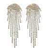 Homrain Gold Rhinestone Drop Earrings | Bridal Accessories