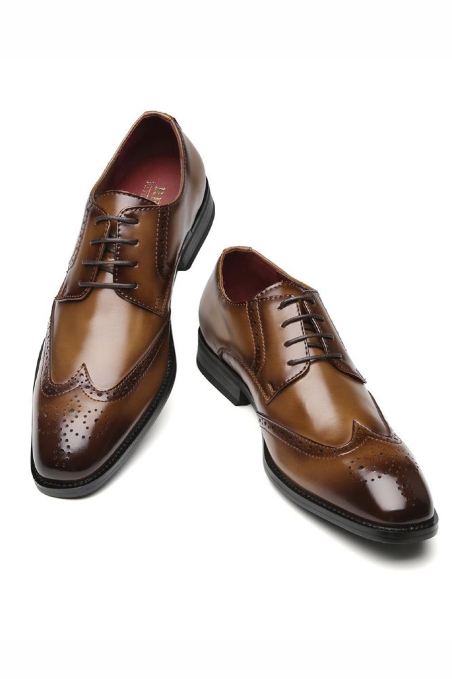 Homrain Lace-Up Men'S Leather Slip-On Dress Shoes | Men'S Shoes