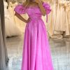 Homrain A Line Convertible Long Prom Dress | Hot Pink Prom Dresses