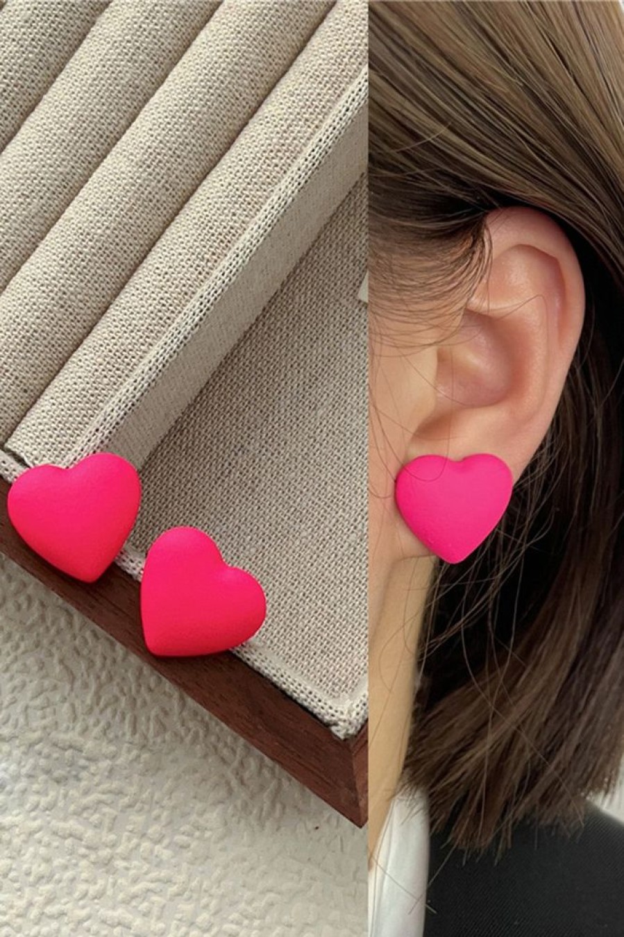 Homrain Cute Heart Shaped Earrings | Earrings