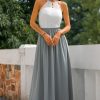 Homrain Open Back Long Dress | Boho Bridesmaid Dresses