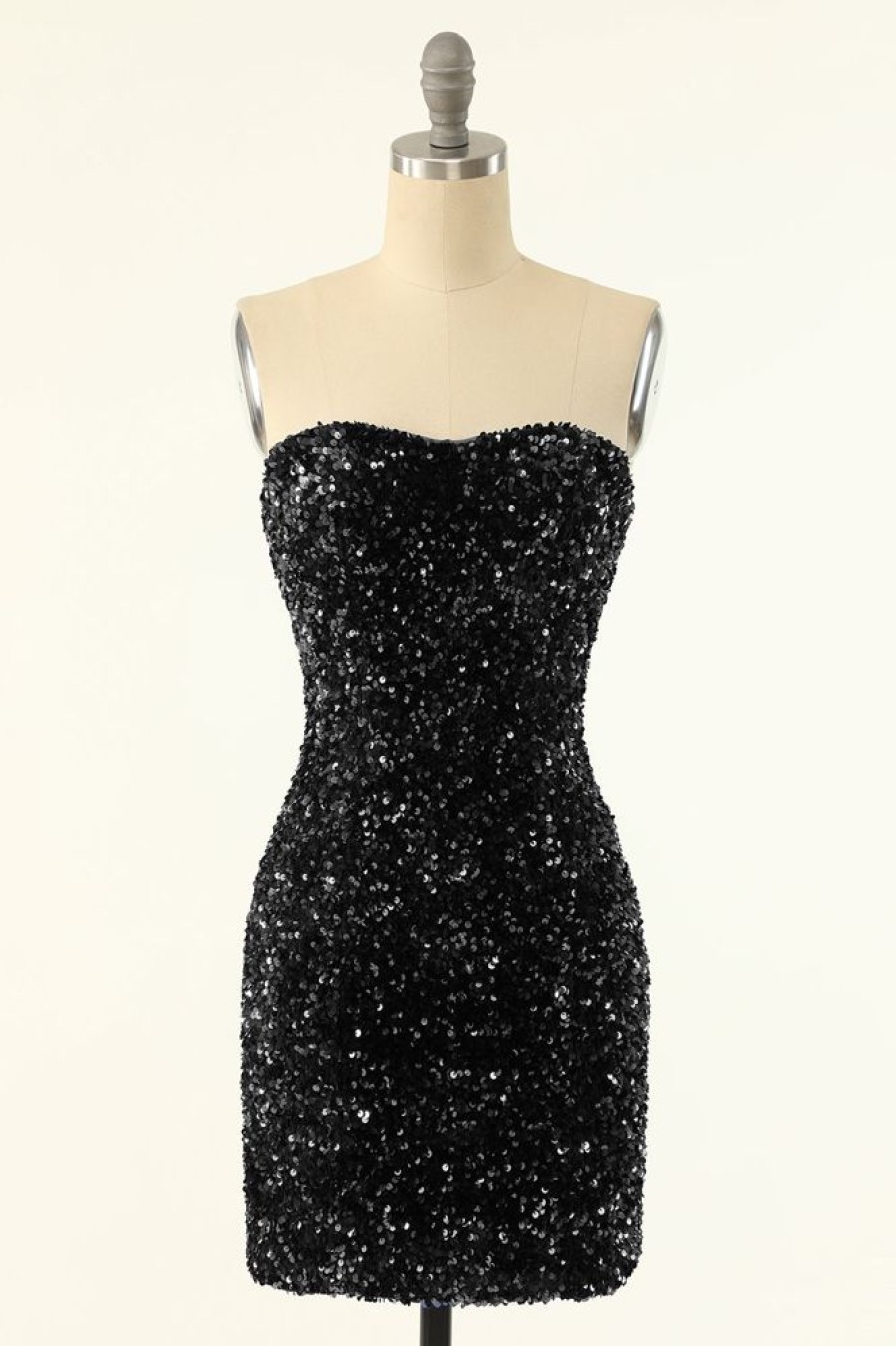 Homrain Sequins Bodycon Cocktail Dress | Black Hoco Dresses