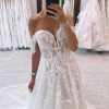 Homrain Off The Shoulder Long Lace Mermaid Wedding Dress With Appliques | Lace Wedding Dresses