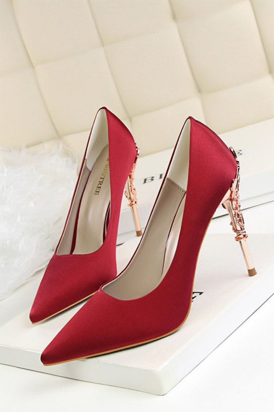 Homrain Shallow Metal Stiletto Heels | Shoes