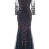 Homrain Sequin Long Sleeves Mother Of Bride Dress | Wedding Guest Dresses