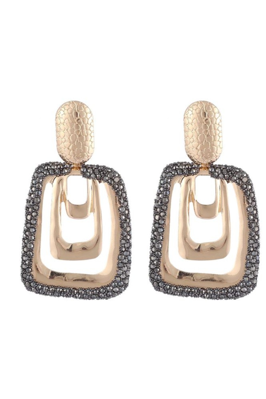 Homrain Square Rhinestones Dangle Earrings | Earrings