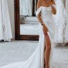 Homrain Simple Long Boho Mermaid Wedding Dress With Slit | Simple Wedding Dresses