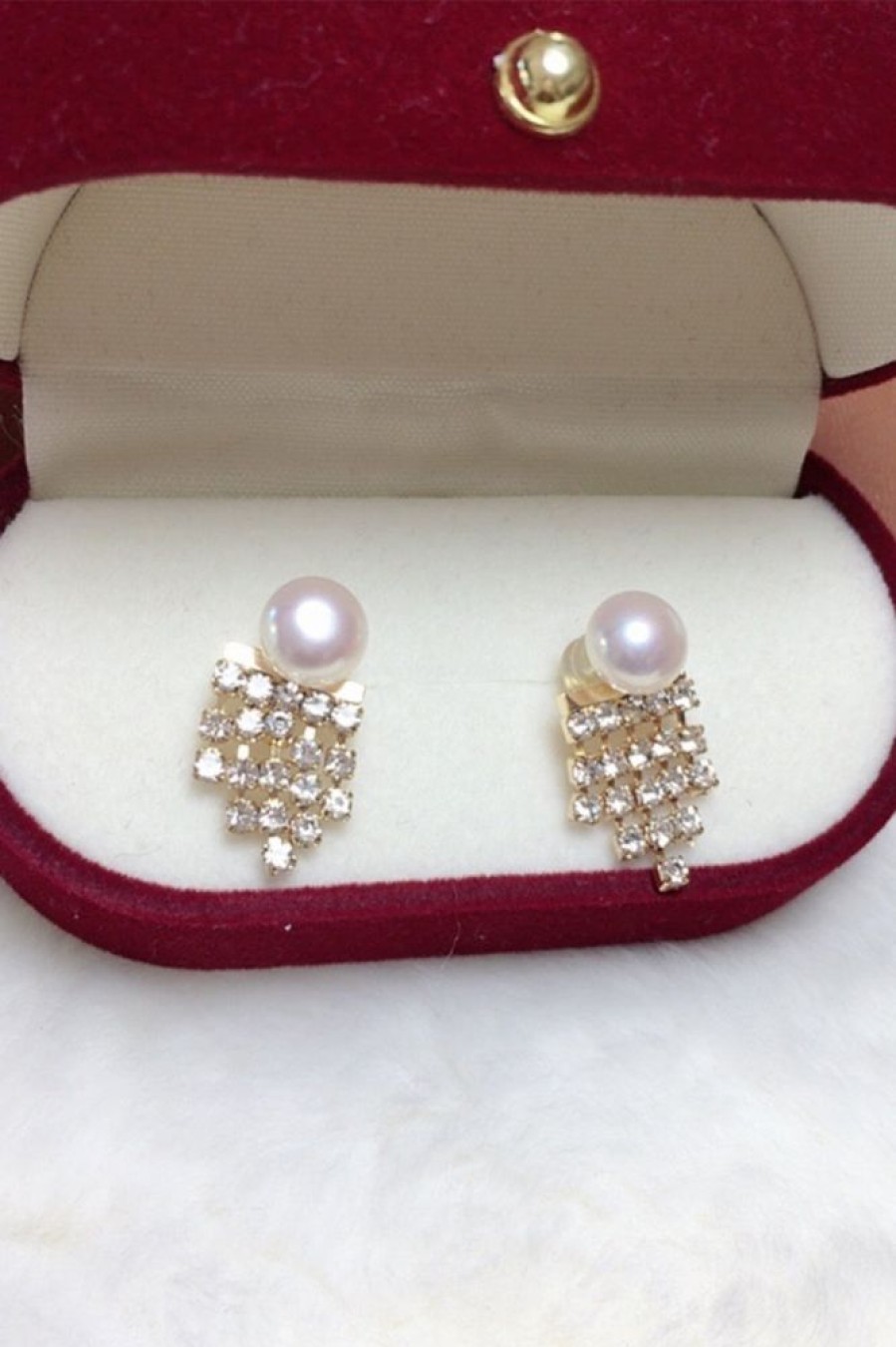 Homrain Beaded Pearl Earrings | Bridal Accessories