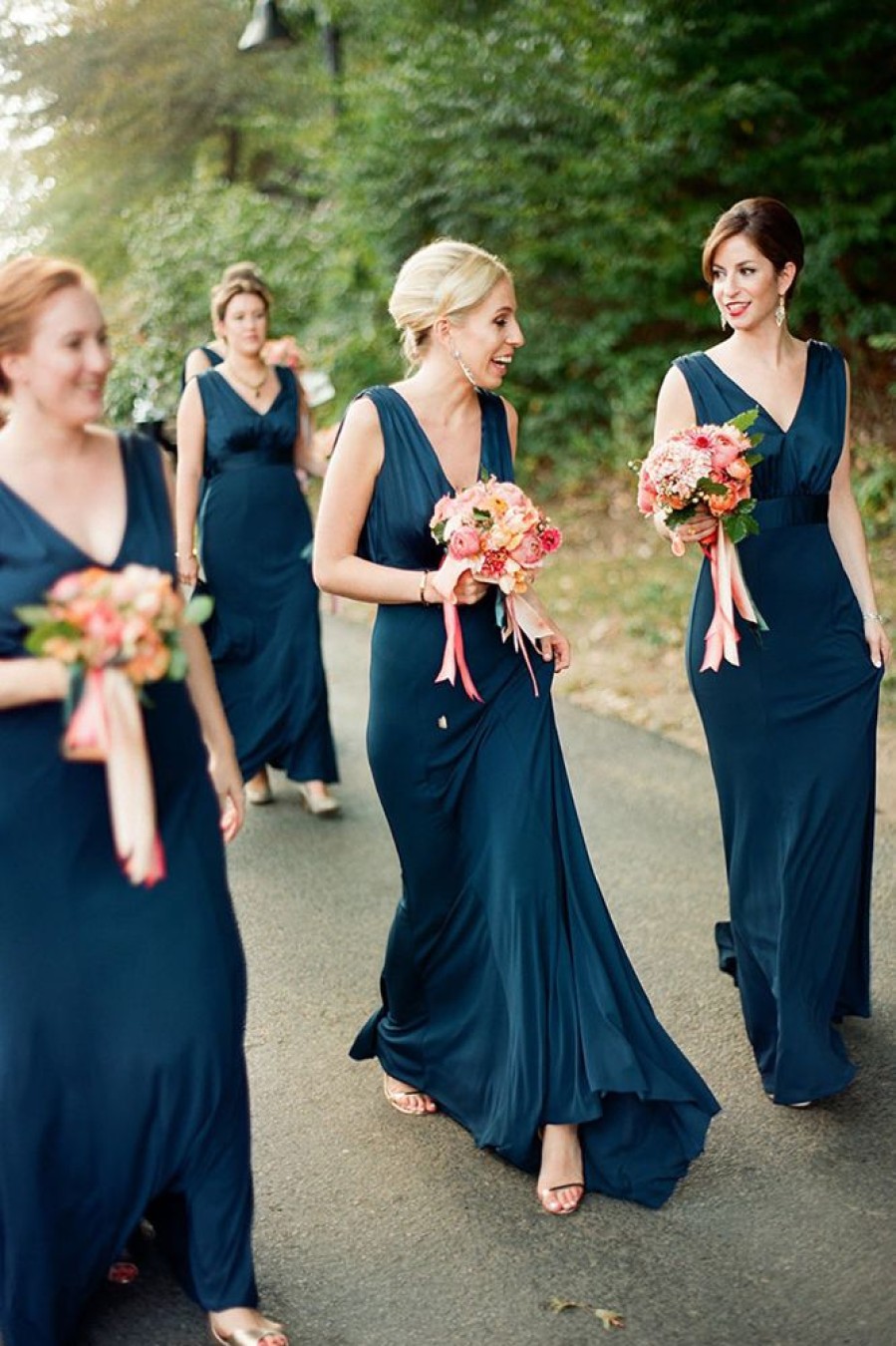 Homrain Mermaid V-Neck Long Bridesmaid Dress | Boho Bridesmaid Dresses