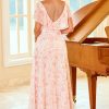 Homrain Print Bridesmaid Dress | Dusty Rose Bridesmaid Dress