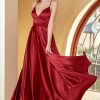 Homrain Spaghetti Straps Simple Prom Dress | Red Prom Dresses