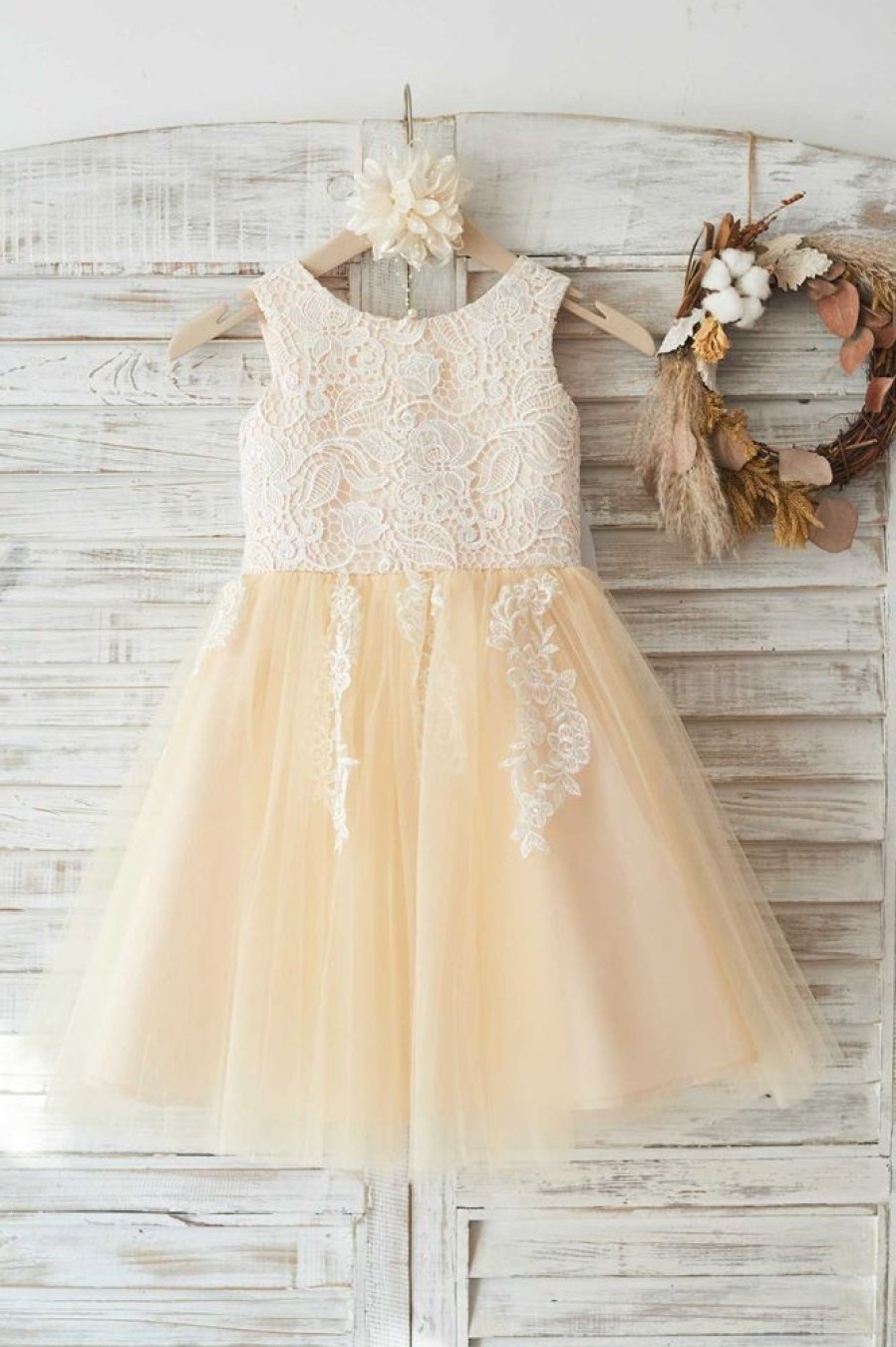 Homrain Jewel Flower Girl Dress With Lace | Flower Girl Dresses