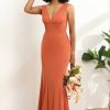 Homrain V-Neck Mermaid Bridesmaid Dress | Bridesmaid Dress Under 100