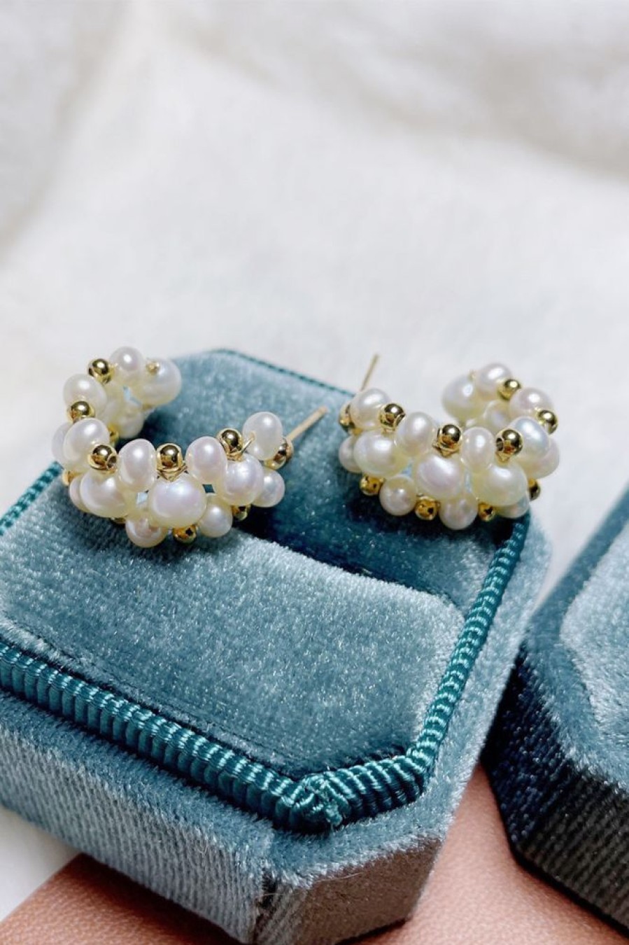 Homrain Vintage Pearl Hoop Earrings | Earrings