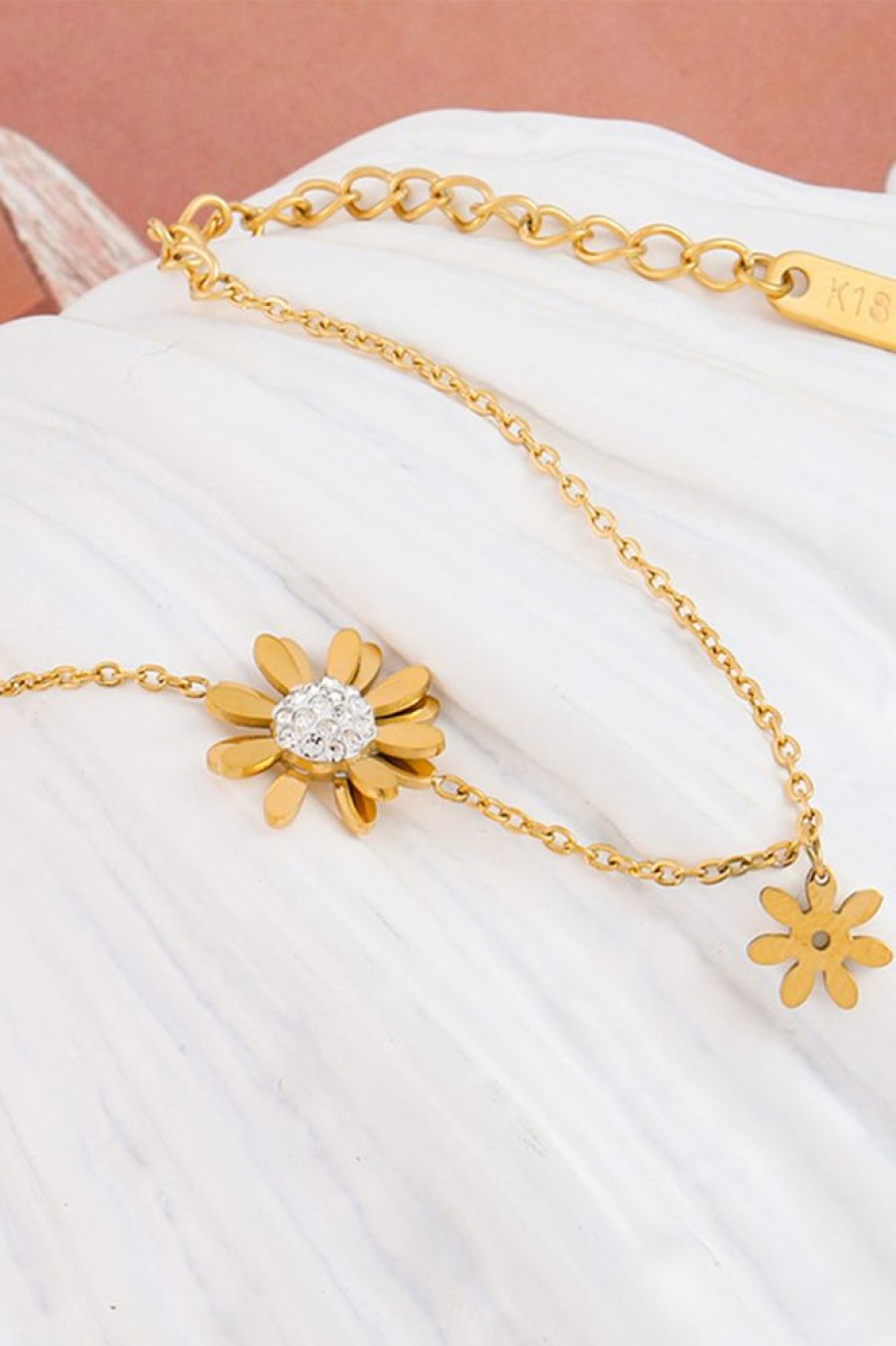 Homrain Titanium Daisy Bracelet | Bridal Accessories