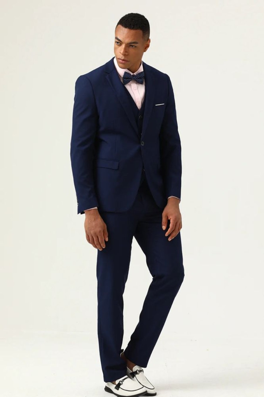 Homrain 3 Pieces Navy Slim Fit Casual Tuxedo Suits | Men'S Suits & Tuxedos