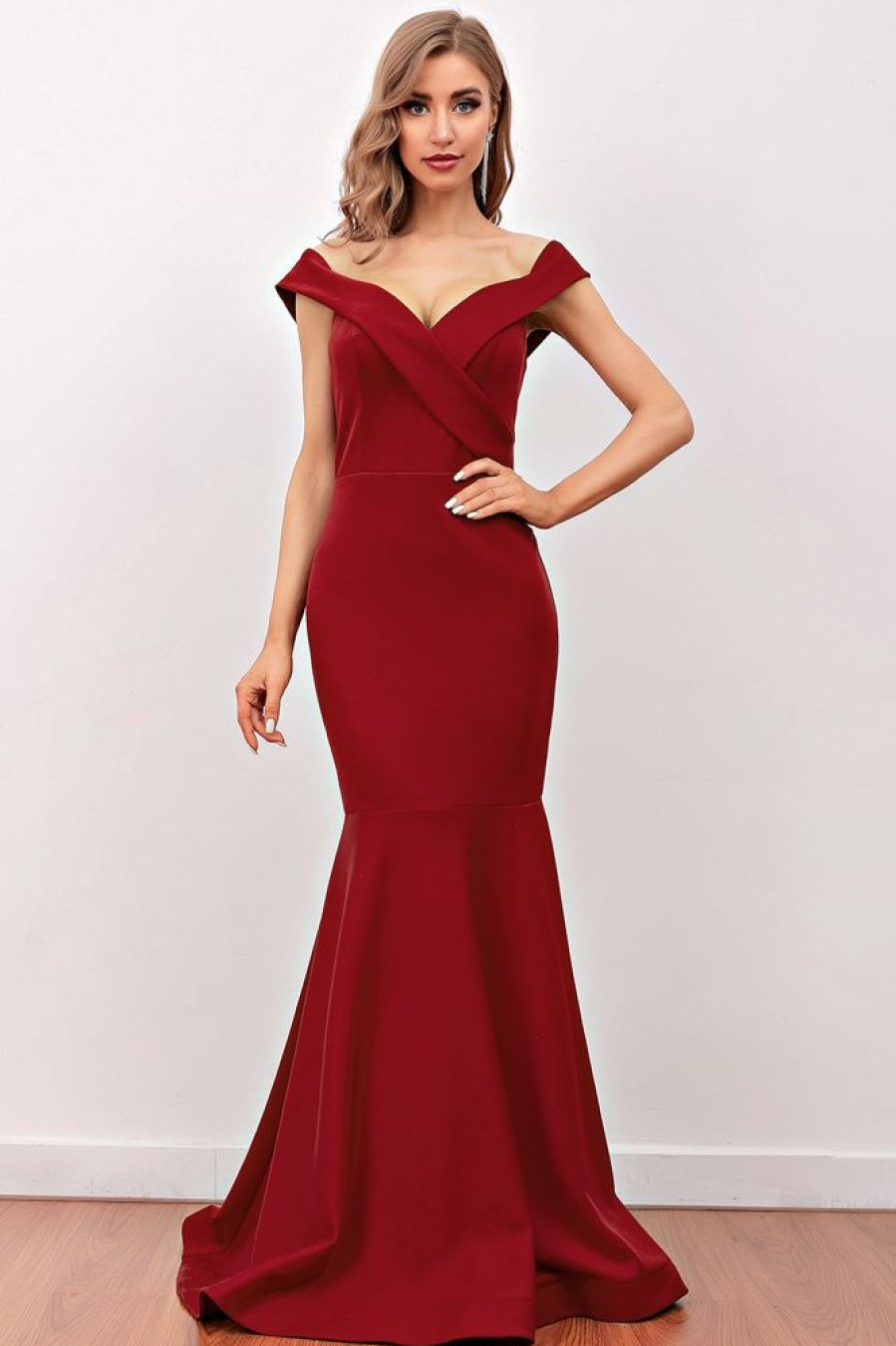 Homrain Mermaid Long Prom Dress | Red Prom Dresses