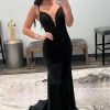 Homrain Sparkly Mermaid Long Prom Dress With Sequins | Black Prom Dresses