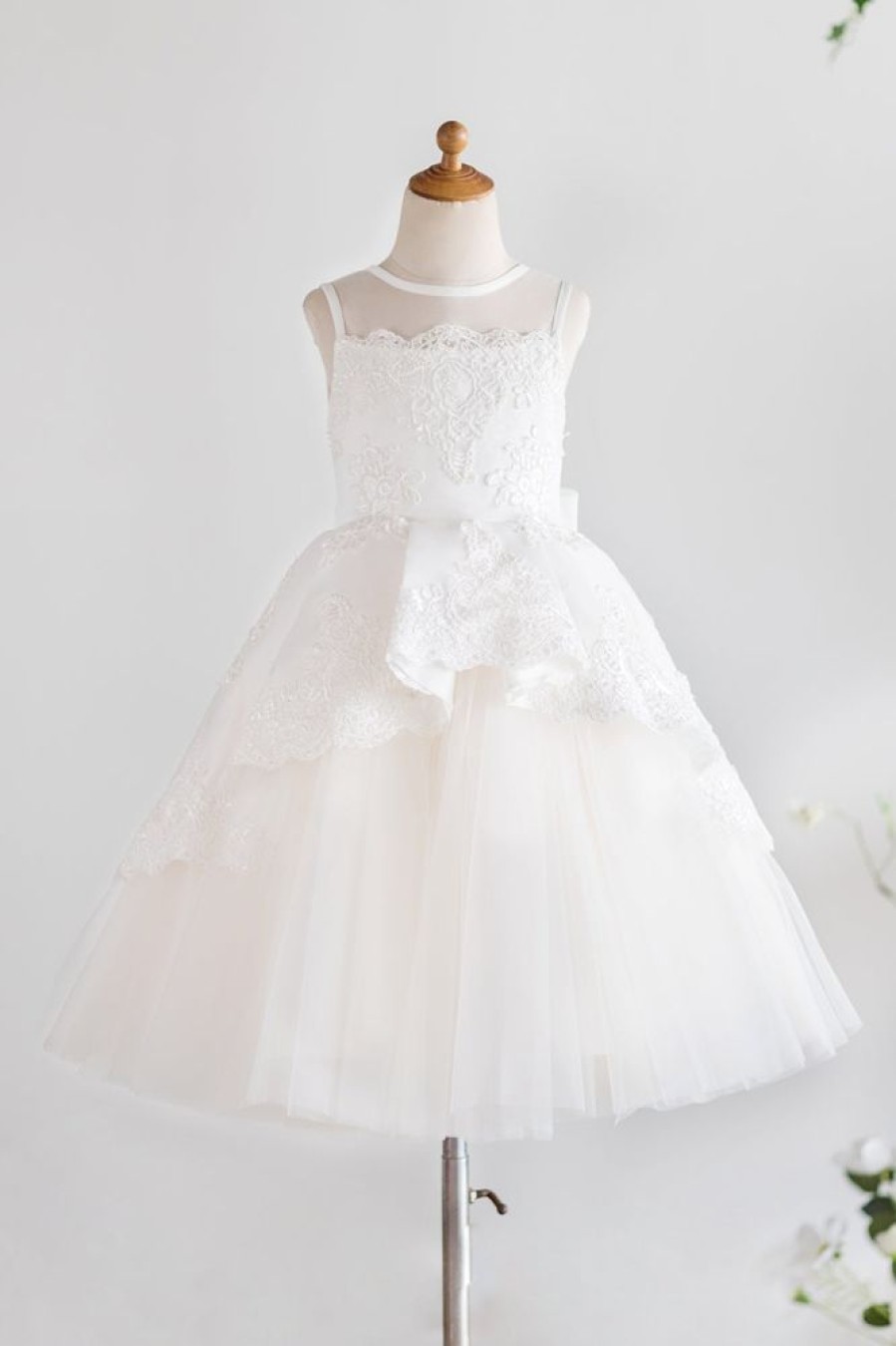 Homrain Flower Girl Dress With Lace | Flower Girl Dresses