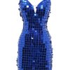 Homrain Sparkly Sequins Tight Short Homecoming Dress | Blue Hoco Dresses