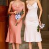 Homrain Spaghetti Straps Slip Bridesmaid Dress | Bridesmaid Dress Under 100