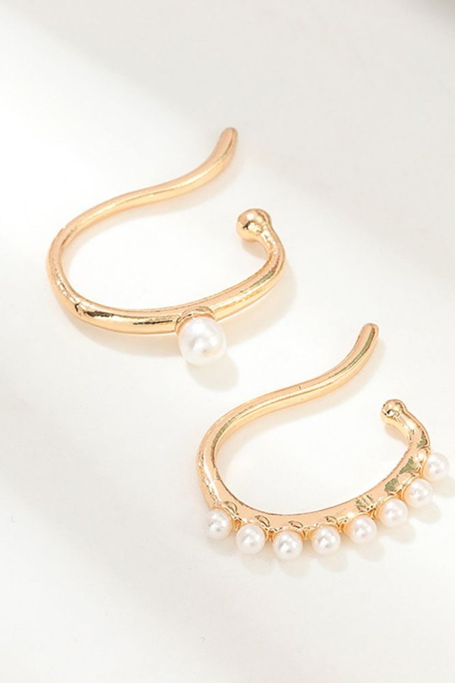 Homrain Pearl Metal Earrings | Earrings