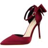 Homrain Satin Prom Heels With Bowknot | Shoes