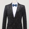 Homrain Jacquard Satin Notched Lapel Men'S Blazer | Men Blazers