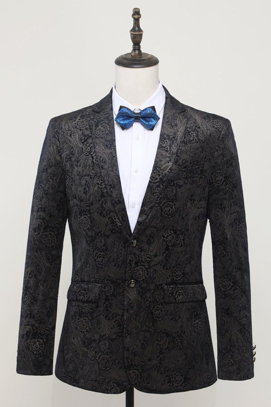 Homrain Jacquard Satin Notched Lapel Men'S Blazer | Men Blazers