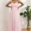 Homrain Spaghetti Straps Chiffon Bridesmaid Dress | Boho Bridesmaid Dresses