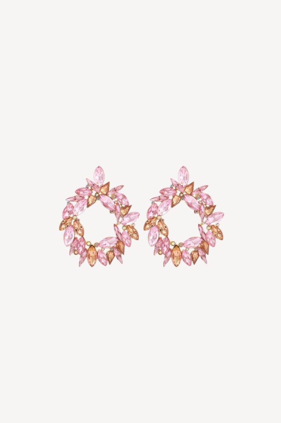 Homrain Rhinestone Geometric Round Earrings | Earrings