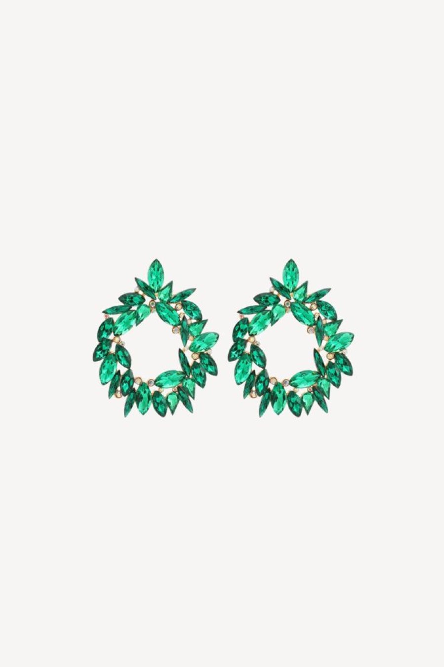 Homrain Rhinestone Geometric Round Earrings | Earrings