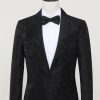 Homrain Jacquard Satin Notched Lapel Men'S Blazer | Men Blazers