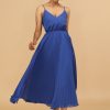 Homrain A Line Spaghetti Straps Tea Length Bridesmaid Dress | Bridesmaid Dresses