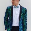 Homrain Men'S Sequined Blazer Jacket | Prom Suits