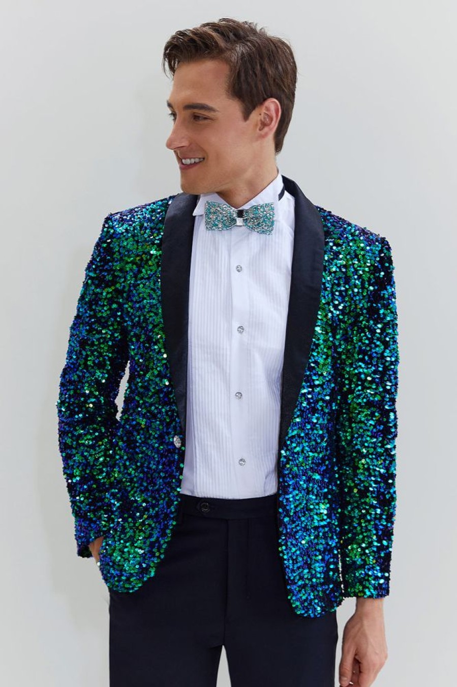 Homrain Men'S Sequined Blazer Jacket | Prom Suits