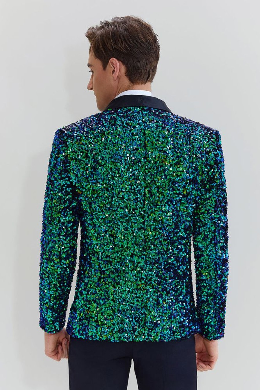 Homrain Men'S Sequined Blazer Jacket | Prom Suits