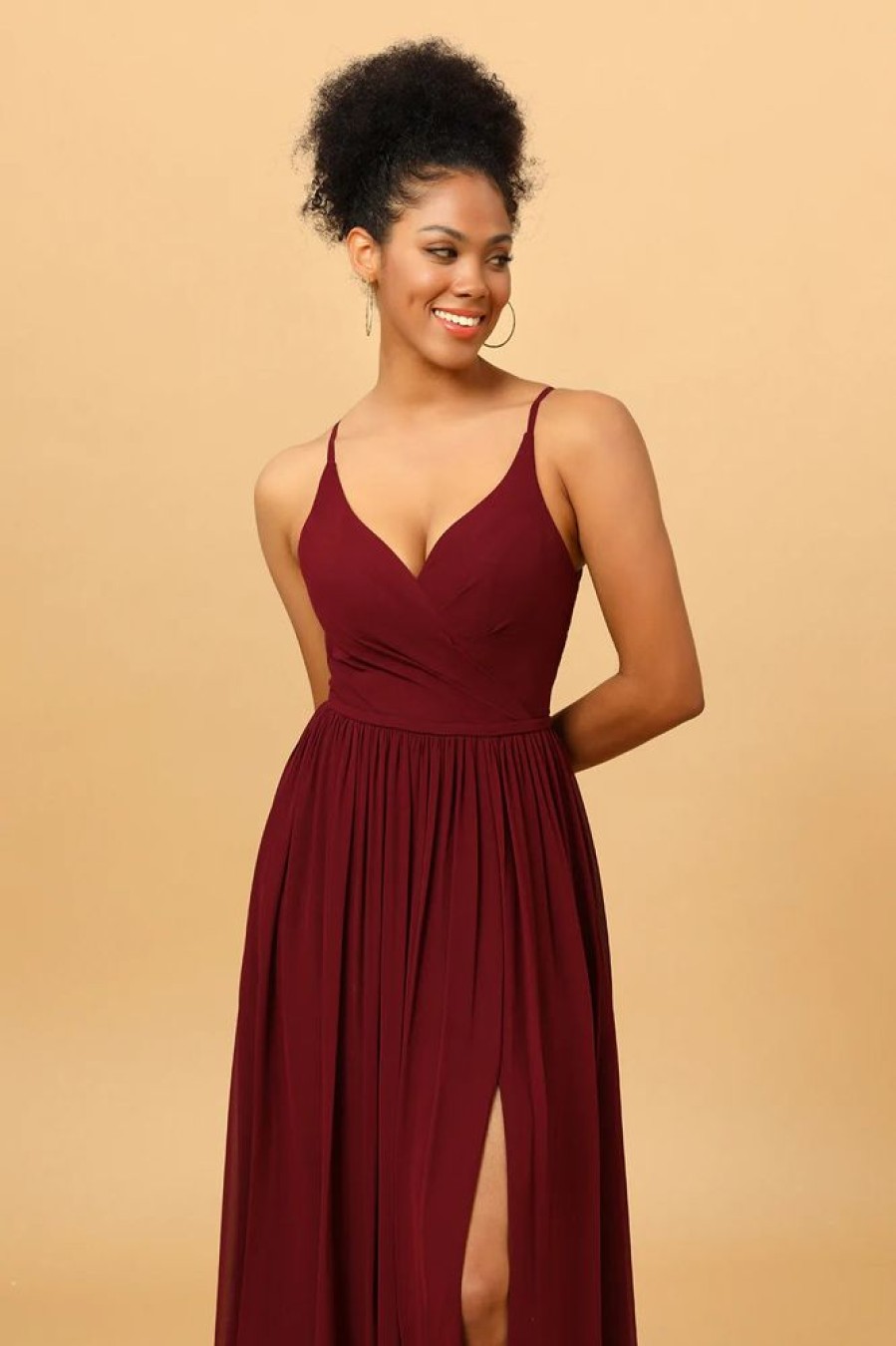 Homrain A-Line Chiffon Bridesmaid Dress With Slit | Bridesmaid Dresses 2024