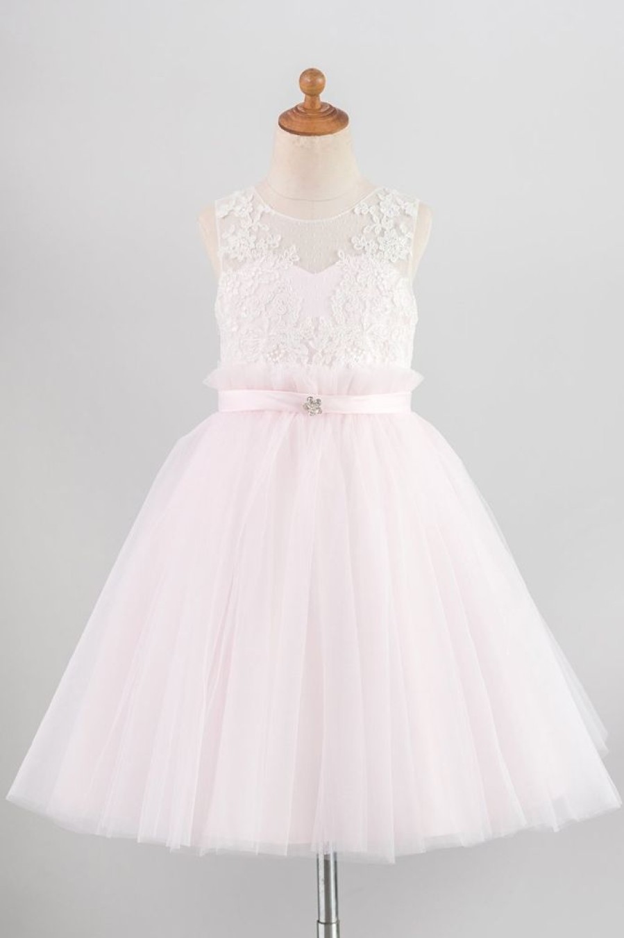 Homrain Pink Tulle Flower Girl Dress With Lace | Flower Girl Dresses