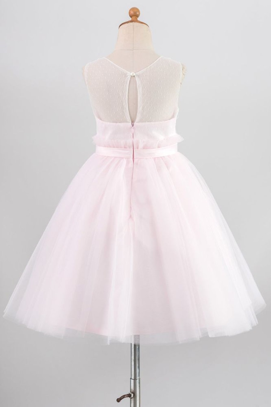 Homrain Pink Tulle Flower Girl Dress With Lace | Flower Girl Dresses