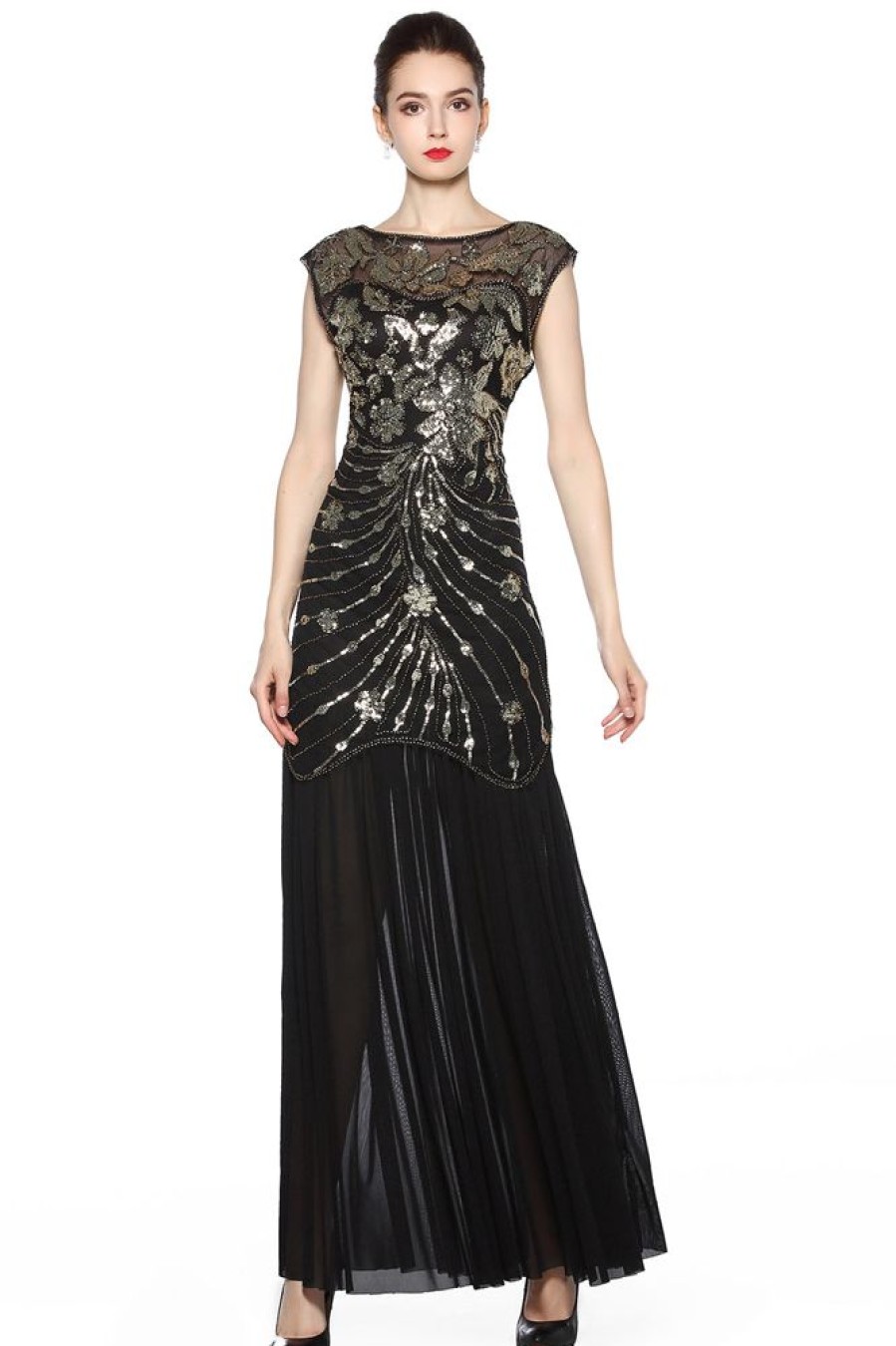 Homrain Black Sequins Mother Of The Bride Dress | Mother Of The Bride Dresses