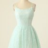 Homrain Sequined A-Line Homeoming Dress | Green Hoco Dresses